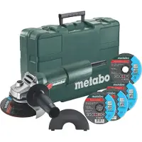 Metabo W 750-125 SET | Haakse slijper | 125 mm | 750 Watt | 11500 /min | In kunststof koffer + toebehoren - 603605680