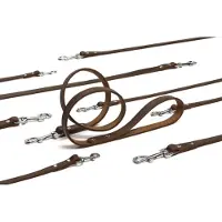 Beeztees Geniet - Hondenriem - Bruin - Leer - 1 meter - 20 mm
