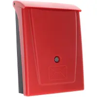 Profirst Mail PM 780 Kunststof Brievenbus Zwart-Rood
