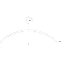 Intersteel Kledinghanger RVS geborsteld, 455 mm