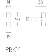 Formani Piet Boon ONE PBKY knop tbv knopcilinder standaard gat 10mm - mat RVS