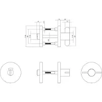 Intersteel Rozet toilet-/badkamersluiting kunststof rvs