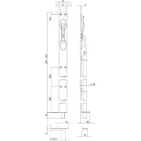 Intersteel Kantschuif 25 mm/600 mm rvs