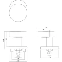 Intersteel Deurknop Castor Rond Verkropt Rvs