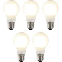 LUEDD Set van 5 E27 dimbare LED filament lampen A60 7W 806 lm 2700K