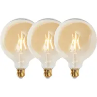 LUEDD Set van 3 E27 dimbare LED lampen G125 goud 5W 450 lm 2200K