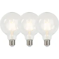 LUEDD Set van 3 E27 dimbare LED lampen G95 5W 470 lm 2700K