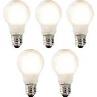 LUEDD Set van 5 dimbare E27 LED lampen mat glas 4W 320 lm 2700K