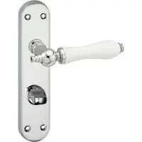 Impresso BRISBANE KRUK MET SCHILD OVAAL WC63 SCHROEF CHROOM WIT