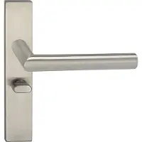Impresso Deurkruk - Harrow - Voor binnen - Vierkant deurschild met toiletsluiting - RVS - 2 stuks