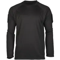 Mil-Tec - Tactisch sneldrogend T-shirt met lange mouwen Large Zwart