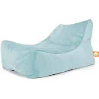 Whoober loungestoel zitzak "Bali" velvet aqua - zacht en comfortabel - Wasbaar