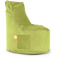 Whoober zitzak stoel "Nice" velvet pistache - Wasbaar - Zacht en comfortabel