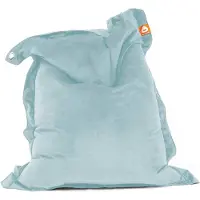 Whoober rechthoek zitzak "St. Tropez" XL velvet aqua - Wasbaar - Zacht en comfortabel