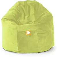 Whoober ronde zitzak "Ibiza" XL velvet pistache - Wasbaar - Zacht en comfortabel