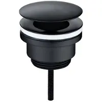 Wiesbaden Fonteinset Rhea S mini met fontein links quartz, kraan, sifon en afvoerplug mat zwart