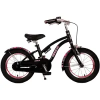 Volare Miracle Kinderfiets - Meisjes - 14 inch - Mat Zwart - Prime Collection