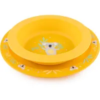 Canpol Babies - servies set 2 st. EXOTISCHE DIEREN- geel- 9m+ 9+ m