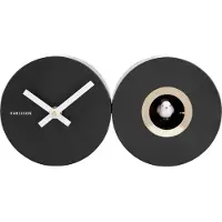 Karlsson Klok Duo Cuckoo Matt Black 26 x 13 cm