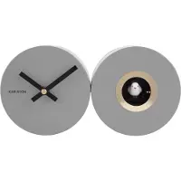 Karlsson Klok Duo Cuckoo Matt Mouse Grey 26 x 13 cm