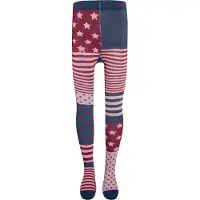 Ewers Kindermaillot Strepen, Stippen en Sterren - Blauw/Roze/Donkerroze - 98/104