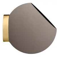 AYTM Wandbloempot Globe, Ø 21 cm, grijsbruin, aluminium Globe, messing / goud, Aluminium, Design