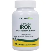 NaturesPlus Chewable Iron, Cherry Flavor (90 Tablets) - Nature's Plus