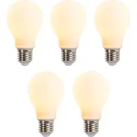 LUEDD Set van 5 E27 dimbare LED lampen A60 mat 5W 380lm