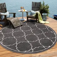 Muratap Berlin outdoor vloerkleed binnen en buiten laagpolig tapijt tuin - 150 cm rond