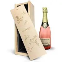 Yoursurprise Champagne in gegraveerde kist - René Schloesser rosé (750ml)