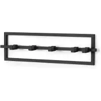 Umbra Cubiko handdoekrek 53x15x6cm met 5 haken zwart 1016881-040