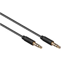 Wentronic 3,5mm Jack stereo audio slim kabel - zwart - 3 meter