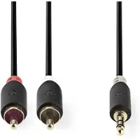 Nedis 3,5 mm naar RCA Kabel 0,5 Meter Grijs