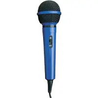 Mr Entertainer bedrade karaoke microfoon - 6,35mm Jack / blauw - 2,8 meter