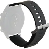 Puro Multibrand polsband PURO universeel, 22mm (S/M/ M/L), juodas (22 mm, Silicone, Universeel), Horlogebandjes, Zwart