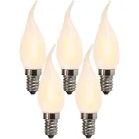 LUEDD Set van 5 E14 LED matte kaarslamp BXS35 1W 100 lumen 2200K