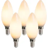 LUEDD Set van 5 E14 LED kaarslampen B35 2W 180 lm 2350K