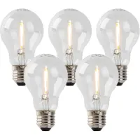 LUEDD Set van 5 E27 LED lampen A60 1W 80 lm 2200K