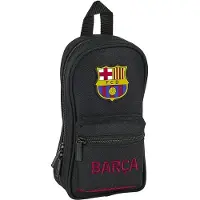 Safta Organizer, Etui, Schooletui, Opberger - F.C. Barcelona Fan (12x23x5 cm) - Zwart