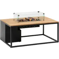 Cosi Loft 120 black frame teak top