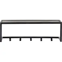 Brix kapstok abby black mangohout / gecoat staal