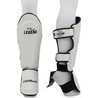 Legend Sports Kickboks Scheenbeschermers Legend Best Heren/Dames Wit PU