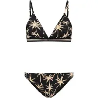 Shiwi Ladies Romy Bikini Set Vacation Palm Black Size: 42 | Bikinis Outlet | Dames | Zwart