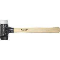 Wiha Kunststof hamer Safety | middelzacht/zeer hard | met hickorysteel | rond-slagkop | Allrounder | 110 mm | 40 mm - 26658 - 26658