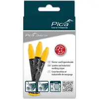 PICA Bosbouwers-/markeerkrijt | geel | met papier | Pica Classic PRO 590 | 12 stuks - 590/44 - 590/44