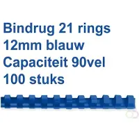 GBC 4028 CombBind bindrug 12 mm blauw (100 stuks)