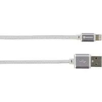 Skross Charge'n Sync - Steel Line 1 meter Zilver