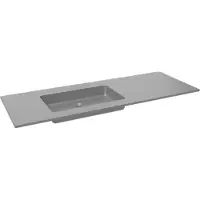 Storke Scuro asymmetrisch rechtse wastafel mat kwarts 130 x 52 cm combinatie kast 35 cm