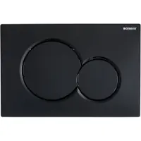 Geberit Sigma 01 bedieningsplaat tweeknops frontbediening Zwart (Glans)