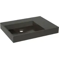 Storke jura asymmetrisch linkse wastafel mat kwarts 60 x 46 cm